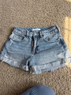 PacSun Light Wash Distressed Denim Jean Shorts